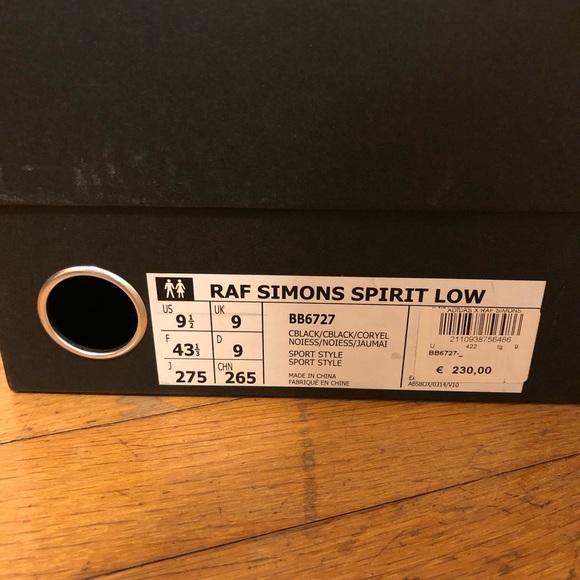 Adidas x Raf Simons Spirit Low (Black/Yellow) - Picture 6 of 6